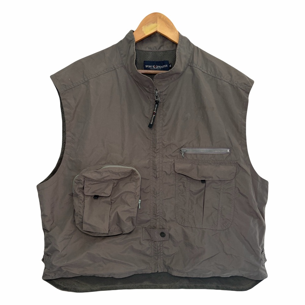 Sport Master Men's Green Outdoor Vest Fishing Utility Vest Multiple Pockets XL
